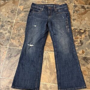 American Eagle Outfitters Women's Distressed Flare Jeans